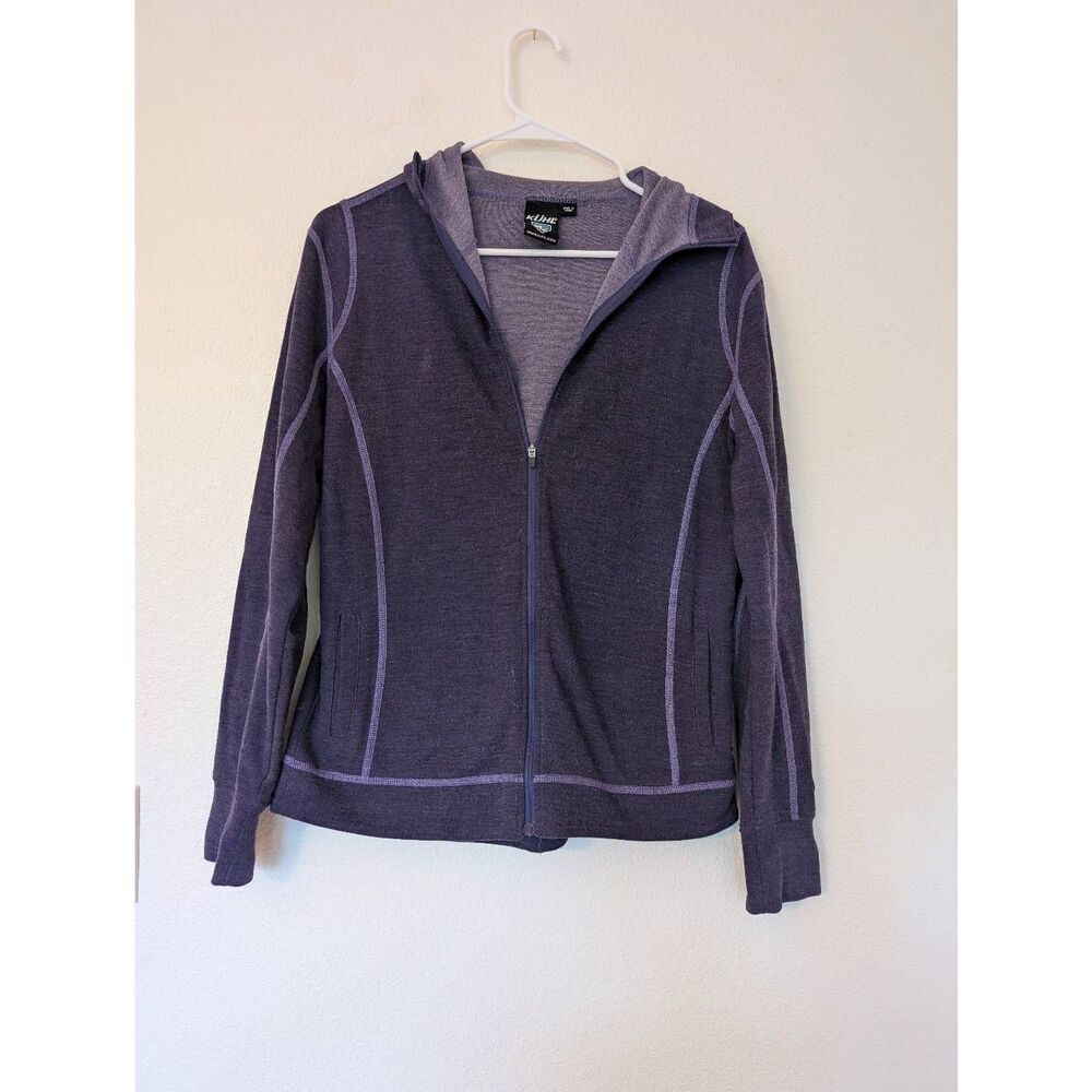 Kuhl Women's Full Zip Long Sleeve Fleece Hoodie Jacket Purple Medium